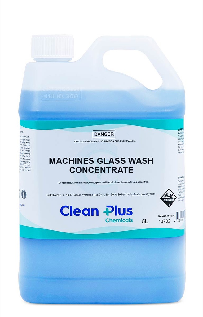 Machine Glasswash Liquid Blue 5L